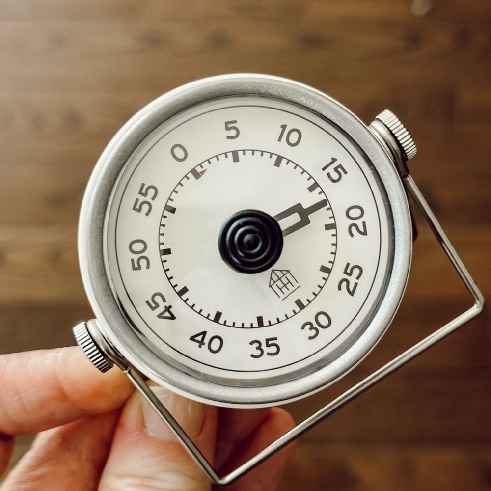 Metal Kitchen Cooking Timer Sour Cream/Silver - Hearth & Hand™ with Magnolia